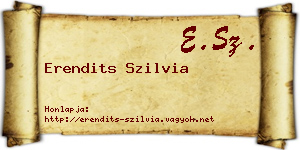 Erendits Szilvia névjegykártya